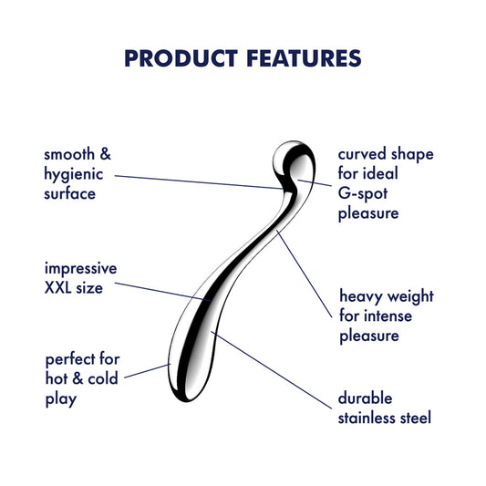 Satisfyer Star Force 4 - Chrome Steel 26 cm Dildo