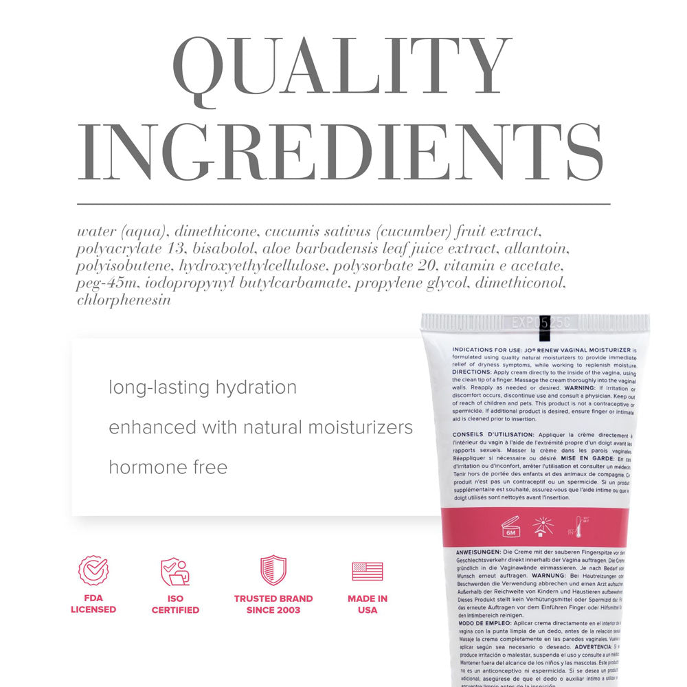 JO Vaginal Moisturiser - 120ml - Vaginal Dryness Moisturiser - 120 ml Tube