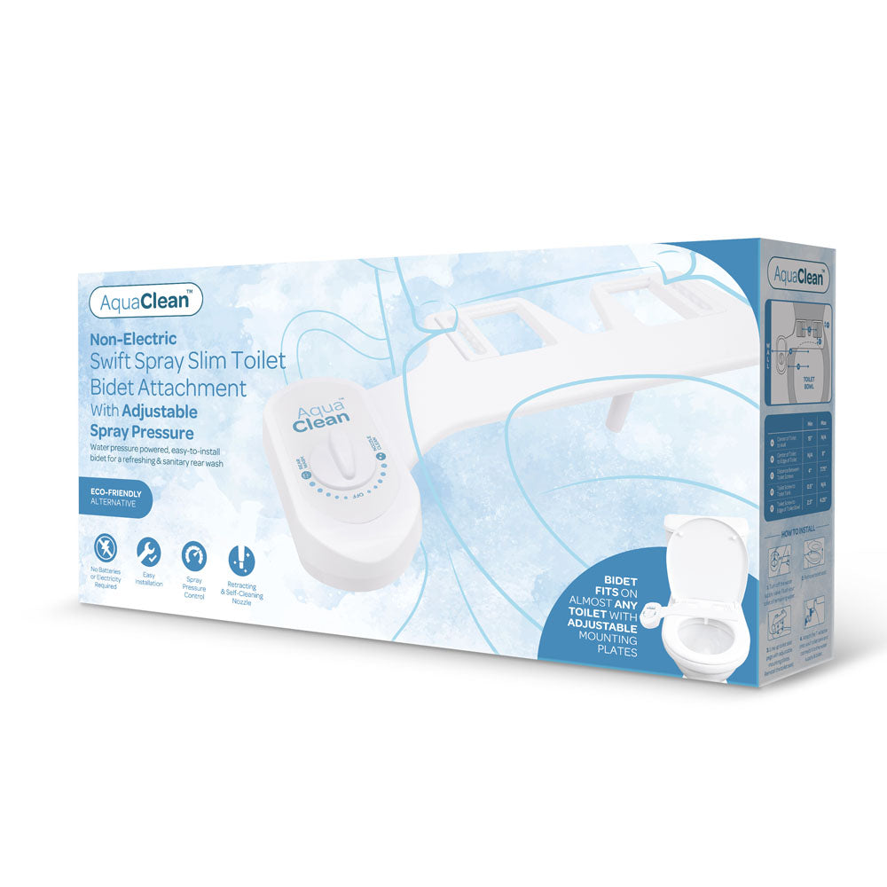 AquaClean Swift Spray Slim Toilet Bidet Attachment - White Non-Electric Bidet Attachment