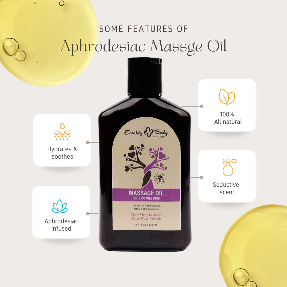 EB Hemp Seed Massage Oil YLANG YLANG LAVENDER - 60 ml - Ylang Ylang & Lavender Scented Massage Oil - 60 ml Bottle