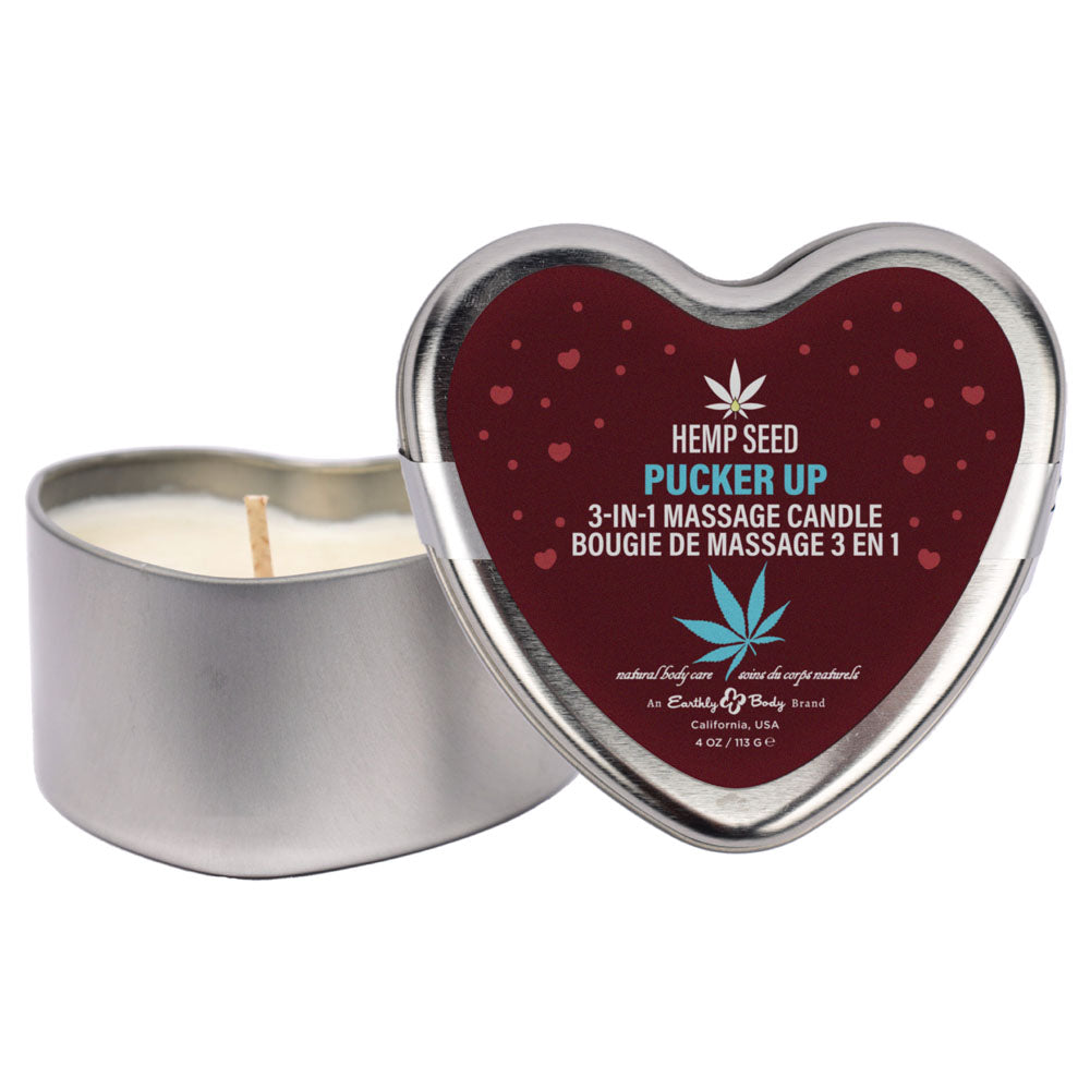 EB Hemp Seed Lovers Heart Candle Display - Counter Display of 12 and Tester