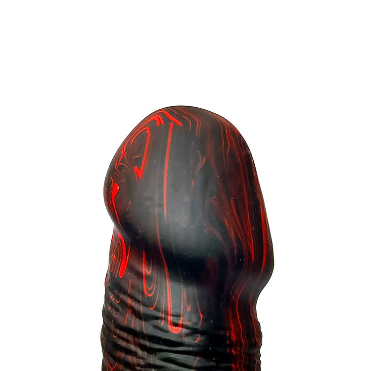 Adam & Eve THE BEDROCKER - Black/Red 22.6 cm USB Rechargeable Thrusting Dildo with Wireless Remote