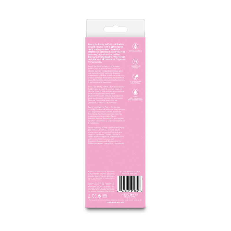 Pretty in Pink Peony - Pink - Pink 19.8 cm USB Rechargeable Vibrator