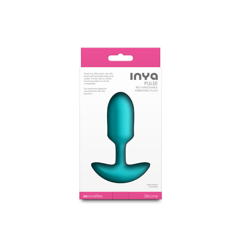 INYA Pulse - Teal - Teal 11 cm USB Rechargeable Vibrating Butt Plug