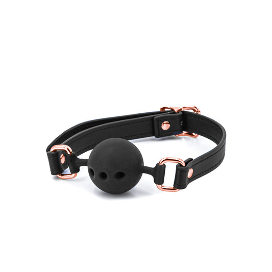 Bondage Couture Ball Gag - Black - Black Mouth Restraint