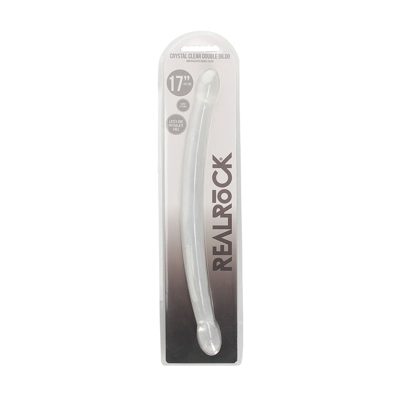 REALROCK Non Realistic Double Dong 17'' - Clear 43 cm Double Dong