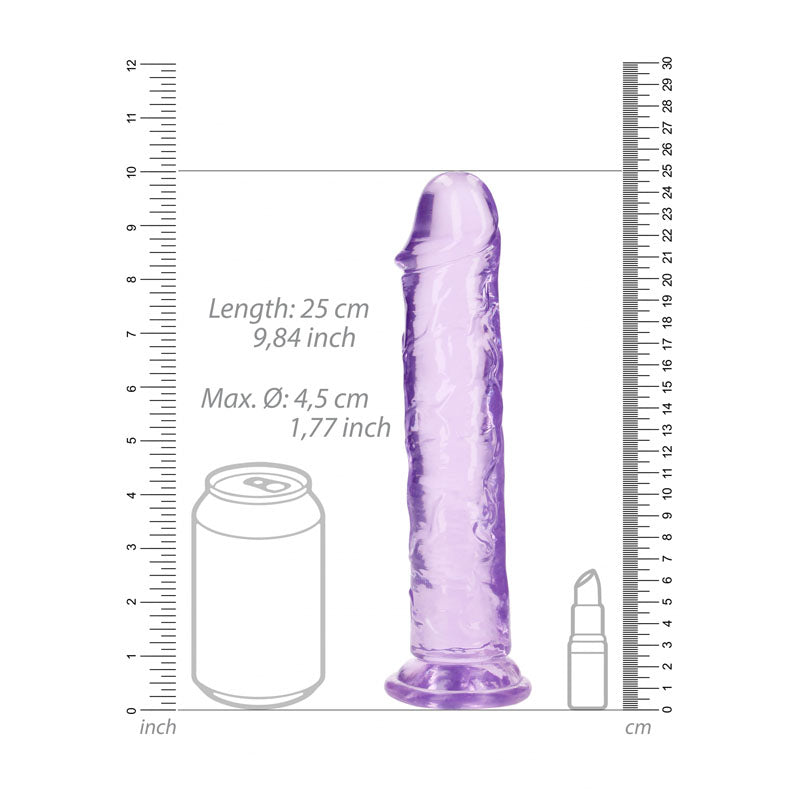 REALROCK 25 cm Straight Dildo - Purple - Purple 25 cm (10'') Dong