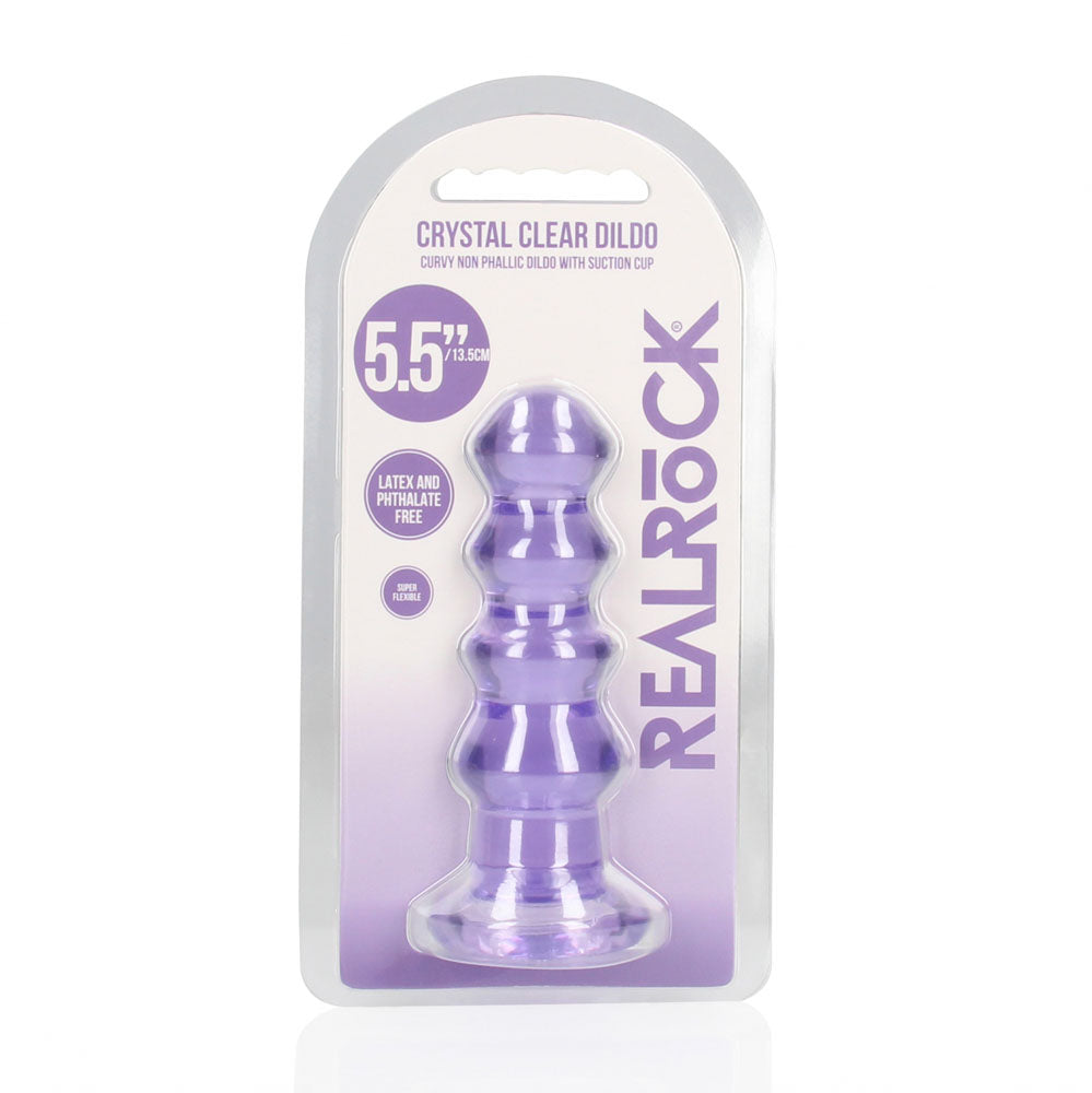 REALROCK 14 cm Curvy Anal Plug - Purple - Purple 14 cm (4.5'') Butt Plug