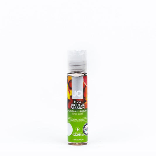 JO H2O Tropical Passion Lube - 30 mL - Tropical Flavoured Water Based Lubricant - 30 ml Bottle