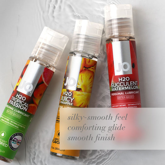 JO H2O Juicy Pineapple Lube - 30 mL - Pineapple Flavoured Water Based Lubricant - 30 ml Bottle