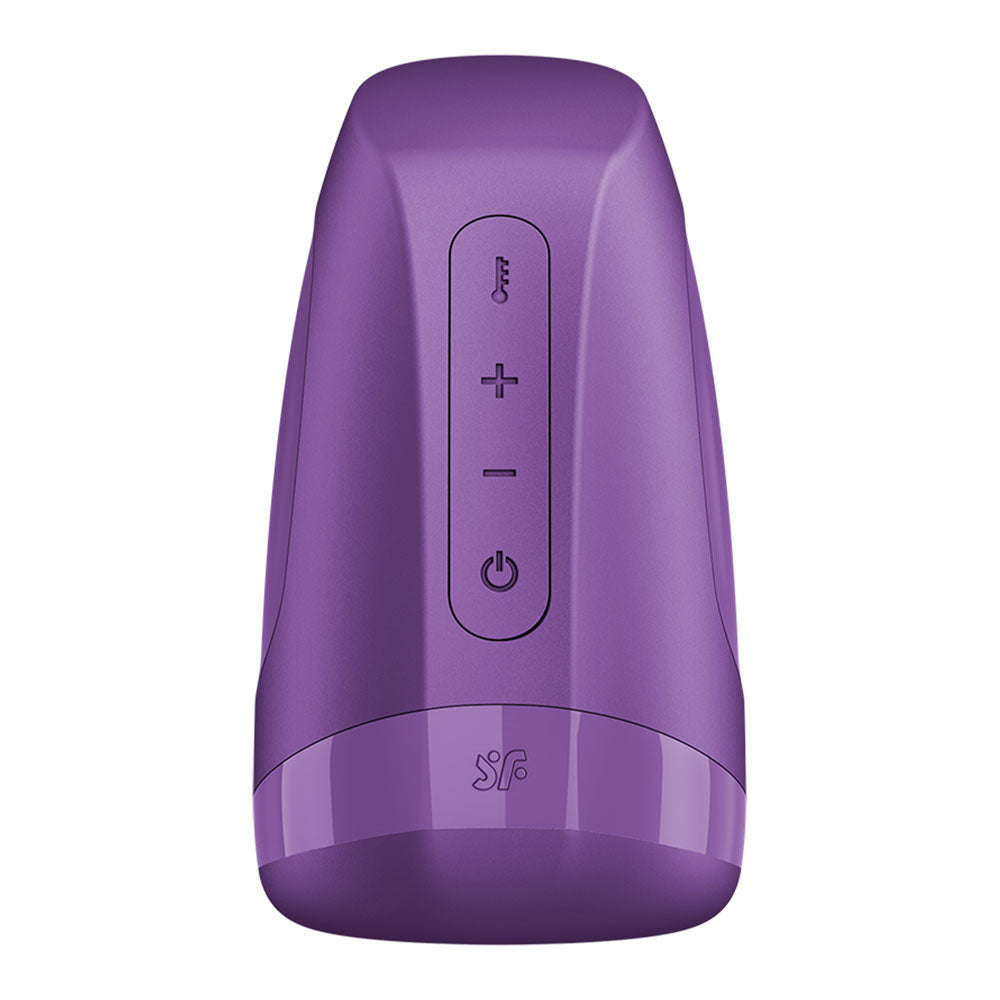 Satisfyer Men Heat Vibration - Battery Series - Purple Heating and Vibrating Masturbator