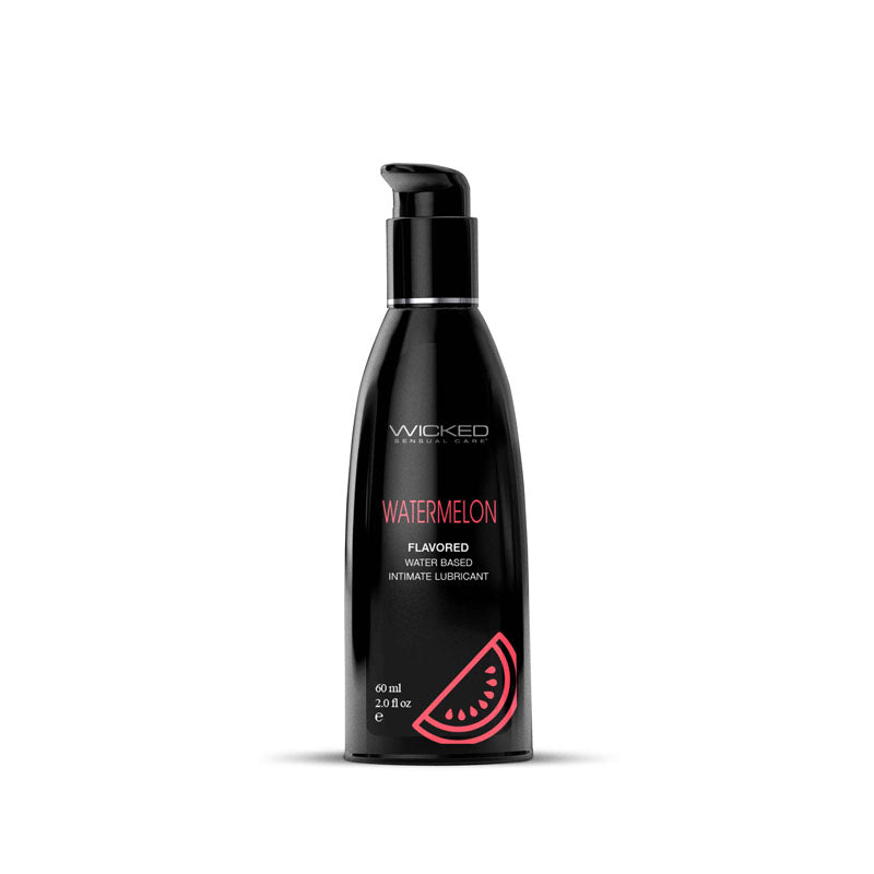 Wicked Aqua Watermelon - Watermelon Flavoured Water Based Lubricant - 60 ml (2 oz) Bottle