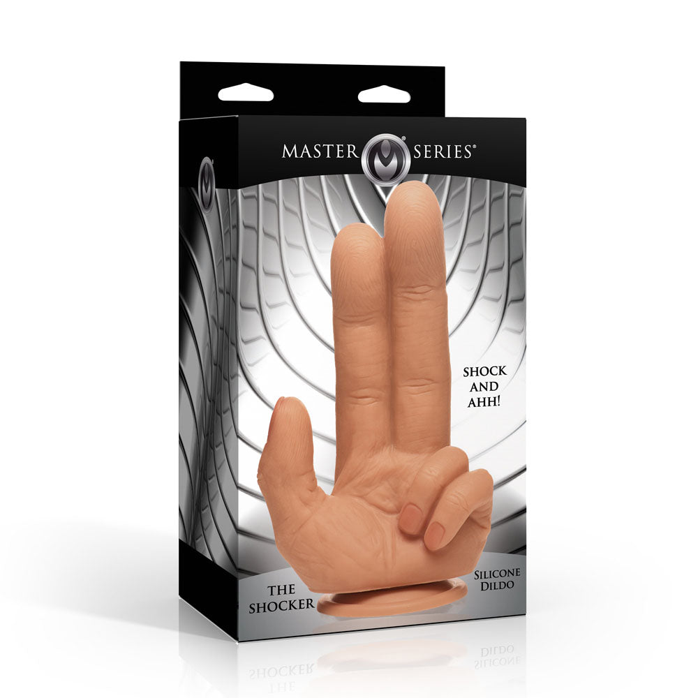 Master Series The Shocker - Flesh 20.8 cm Finger Dildo