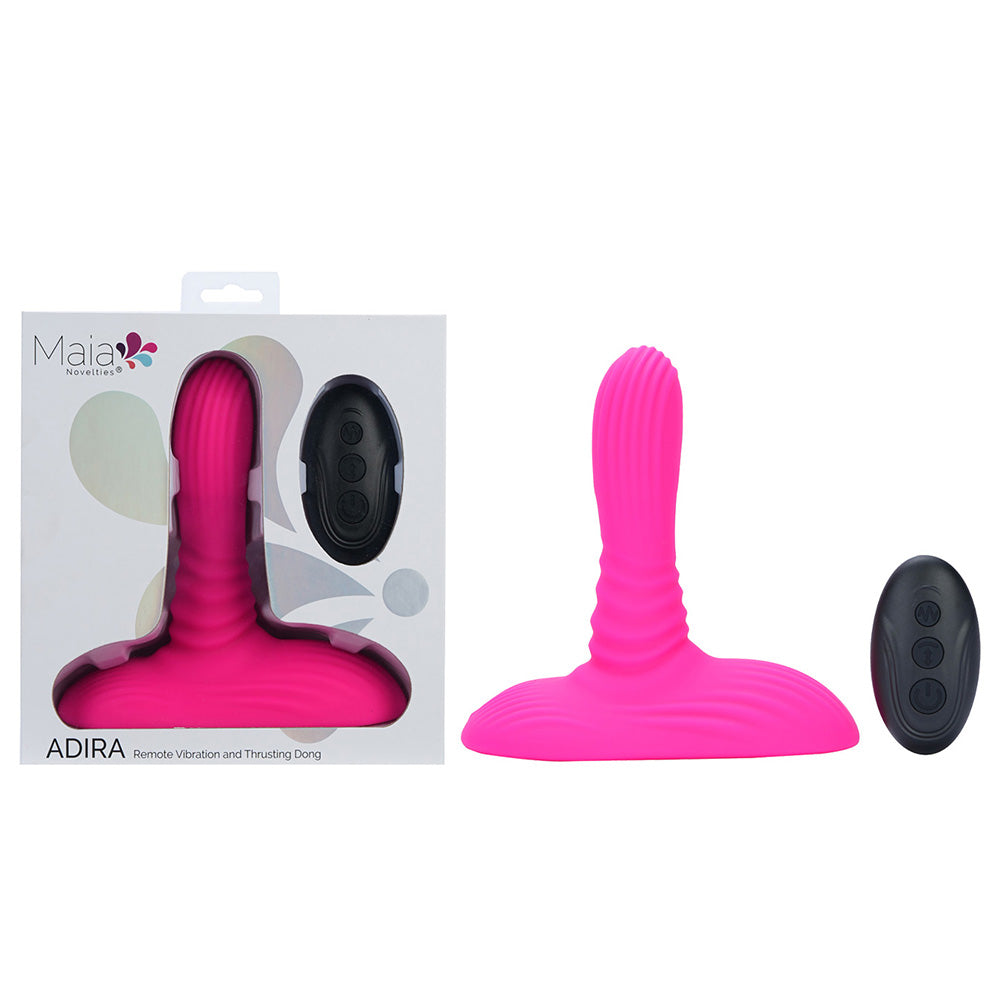 Maia ADIRA - Pink USB Rechargeable Thrusting Vibrator with Wireless Remote