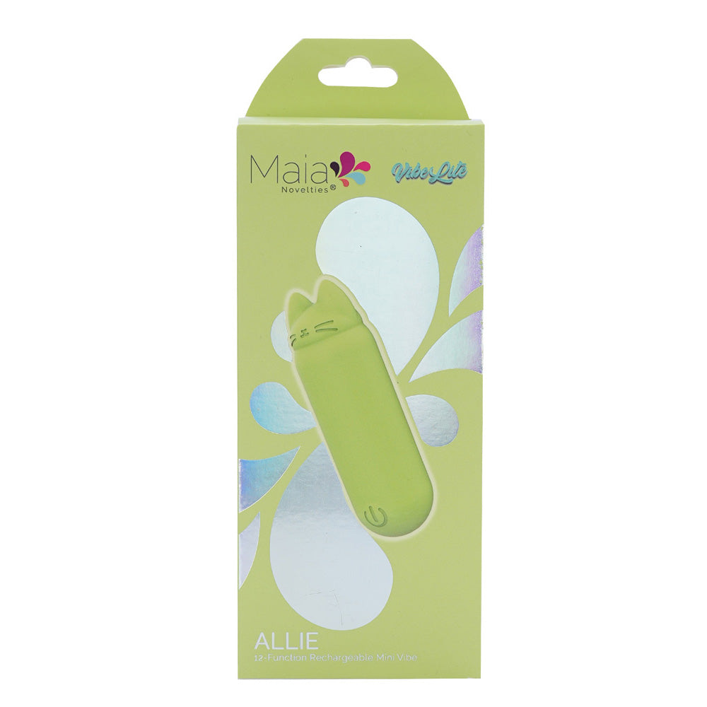 Maia ALLIE - Green 7.6 cm USB Rechargeable Vibrating Bullet