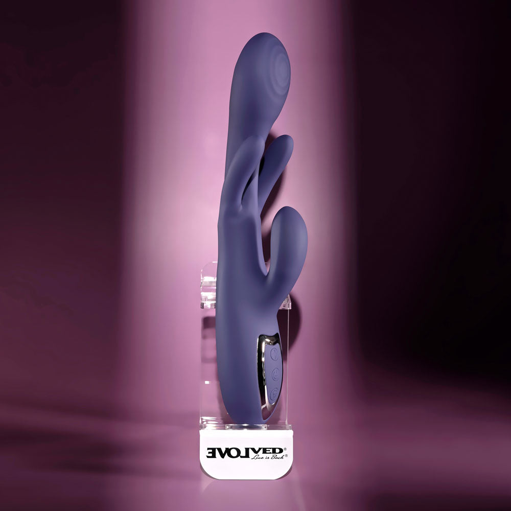 Evolved BOW DOWN - Purple USB Rechargeable Rabbit Vibrator