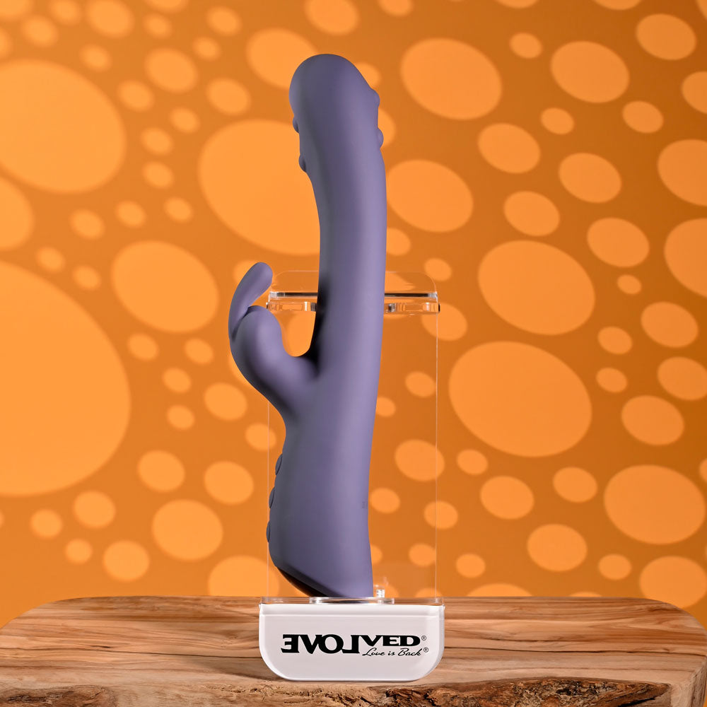 Evolved POPPIN GOOD TIME - Purple 20 cm USB Rechargeable Rabbit Vibrator