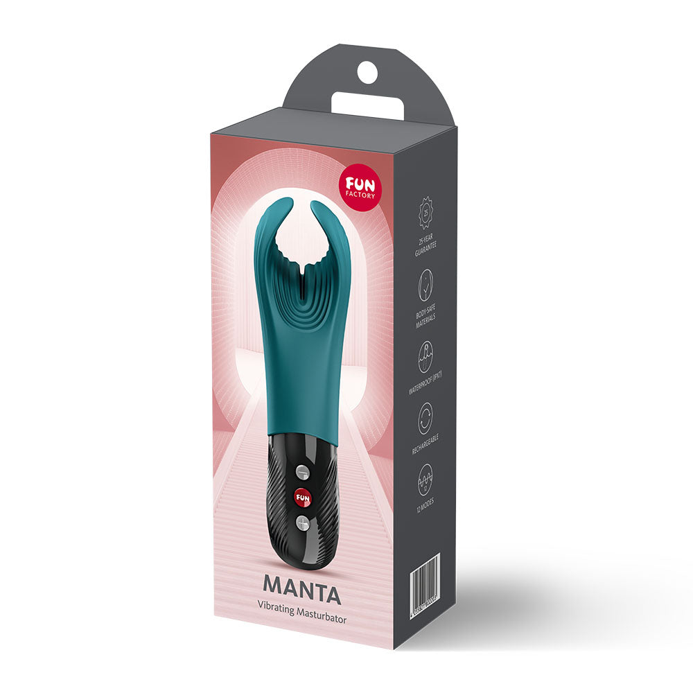 Fun Factory MANTA Bottle Green - USB-C Rechargeable Unisex Vibrator