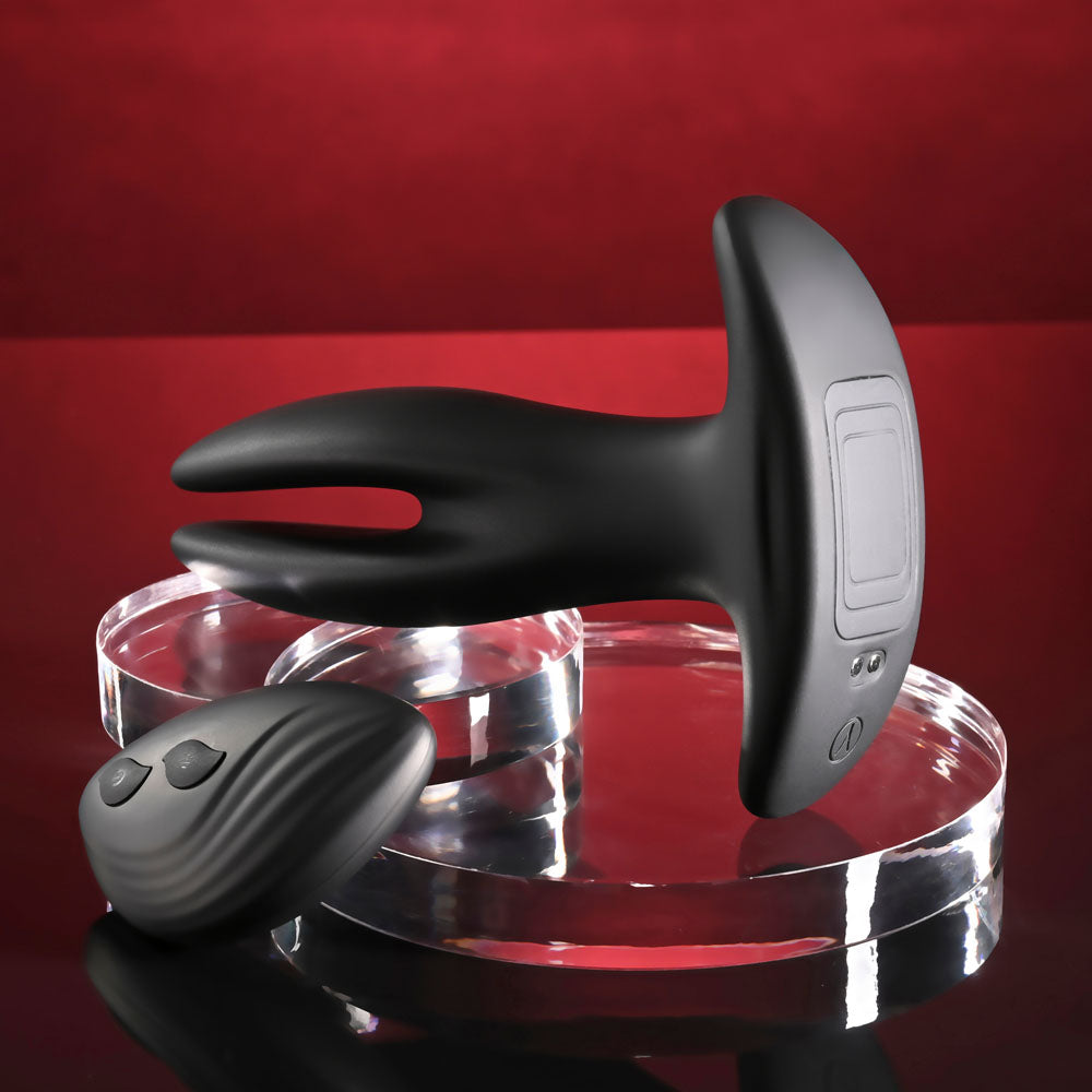 Gender X SPREAD THE LOVE - Black USB Rechargeable Stretching Anal Plug with Wireless Remote