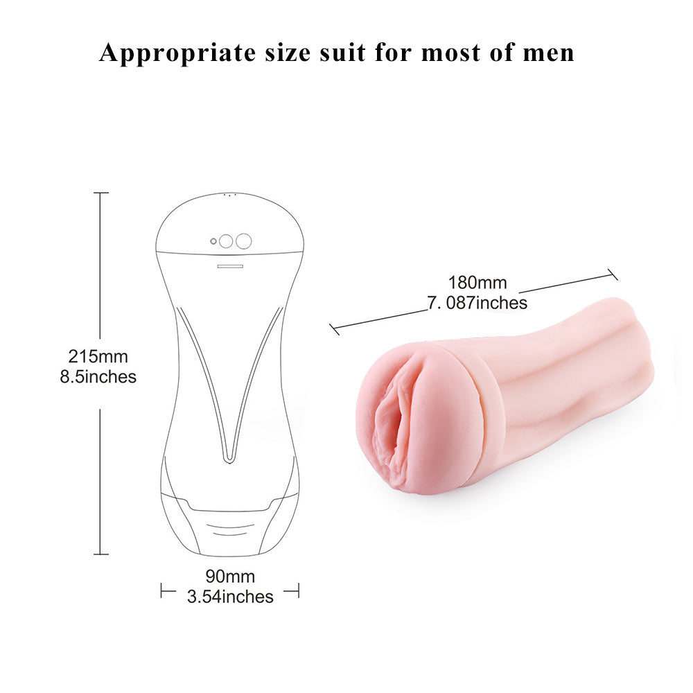 Hismith Vibrating Vagina Stroker Machine Attachment - USB Rechargeable Vibrating Vagina Stroker for Hismith Sex Machines