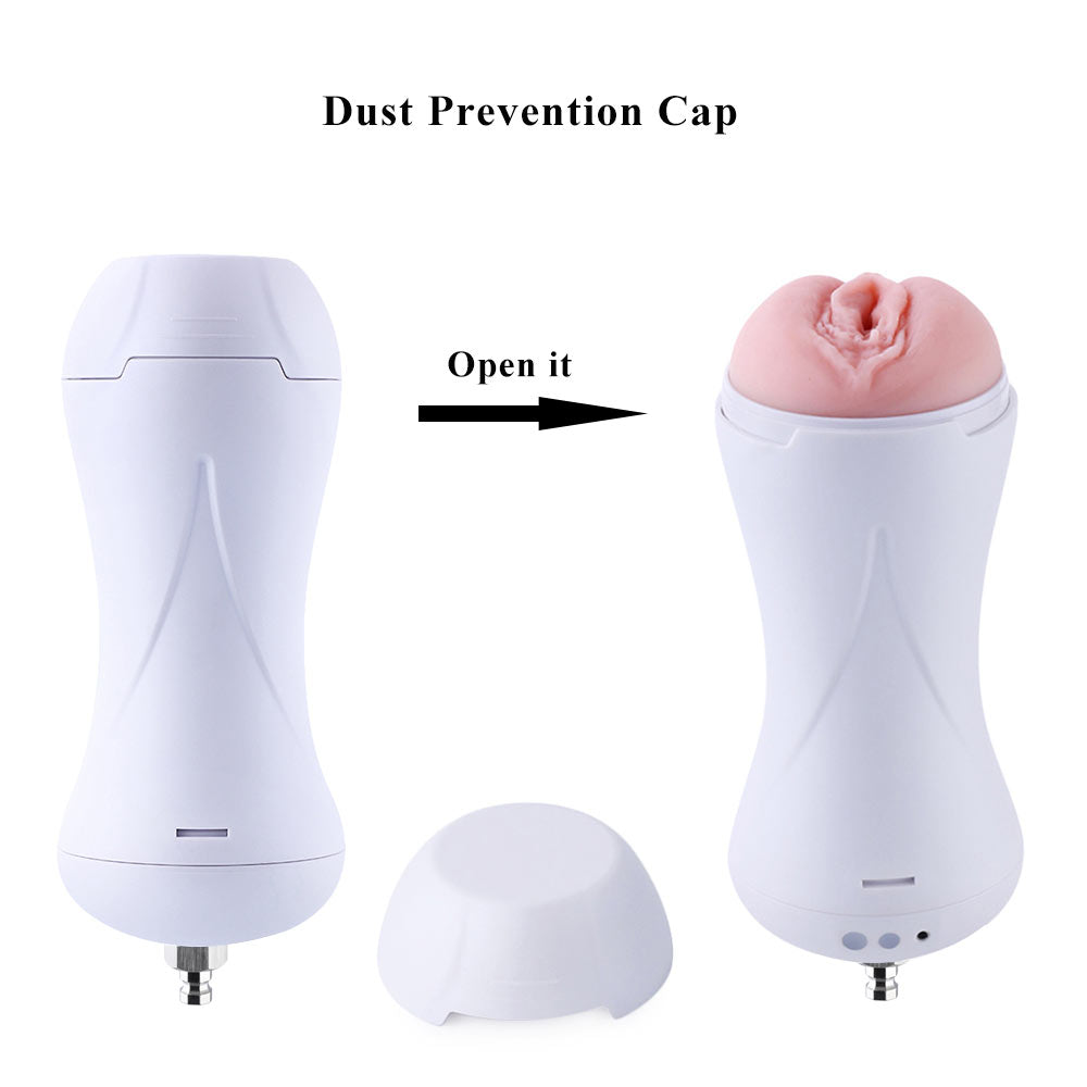 Hismith Vibrating Vagina Stroker Machine Attachment - USB Rechargeable Vibrating Vagina Stroker for Hismith Sex Machines