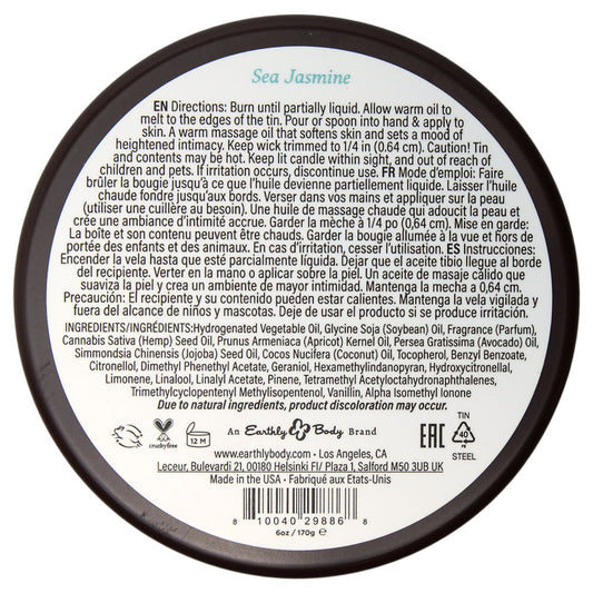 EB Aphrodisiac Massage Candle - Sea Jasmine - Sea Jasmine Scented Massage Candle - 170 g