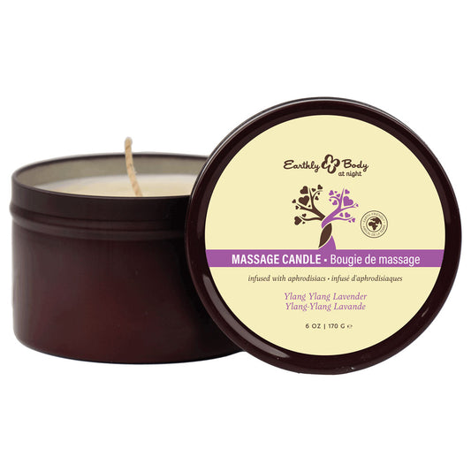 EB Aphrodisiac Massage Candle - Ylang Ylang Lavender - Ylang Ylang Lavender Scented Massage Candle - 170 g