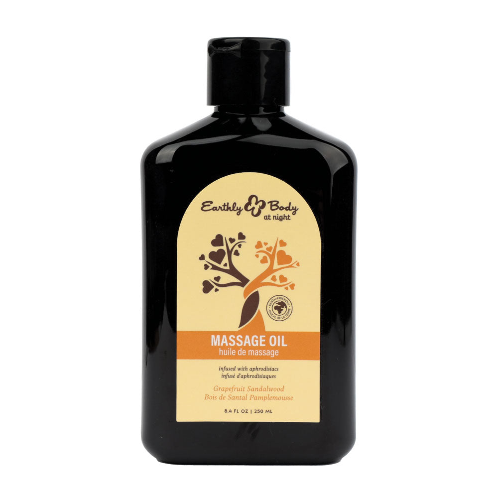 EB Hemp Seed Massage Oil GRAPEFRUIT SANDALWOOD - 250 ml - Grapefruit Sandalwood Scented Massage Oil - 250 ml Bottle