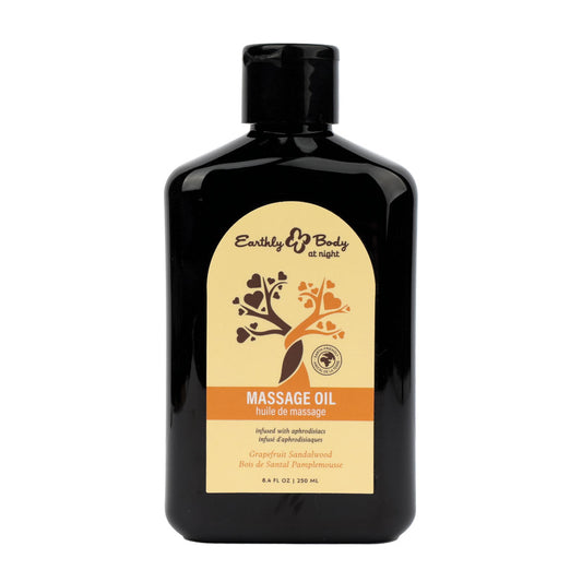 EB Hemp Seed Massage Oil GRAPEFRUIT SANDALWOOD - 250 ml - Grapefruit Sandalwood Scented Massage Oil - 250 ml Bottle