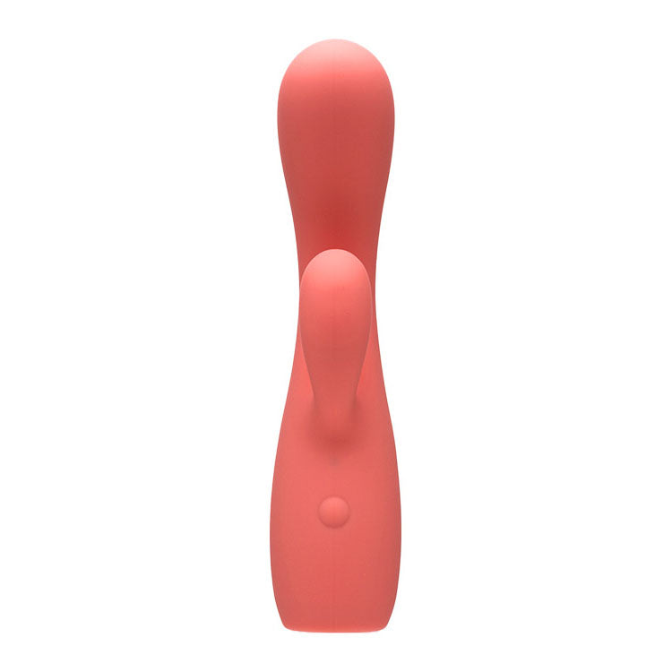 Adam & Eve GROOVY GLOW-UPS Curvie - Red 17.8 cm USB Rechargeable Rabbit Vibrator