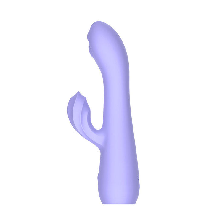 Adam & Eve GROOVY GLOW-UPS Wavie - Purple 16.5 cm USB Rechargeable Rabbit Vibrator