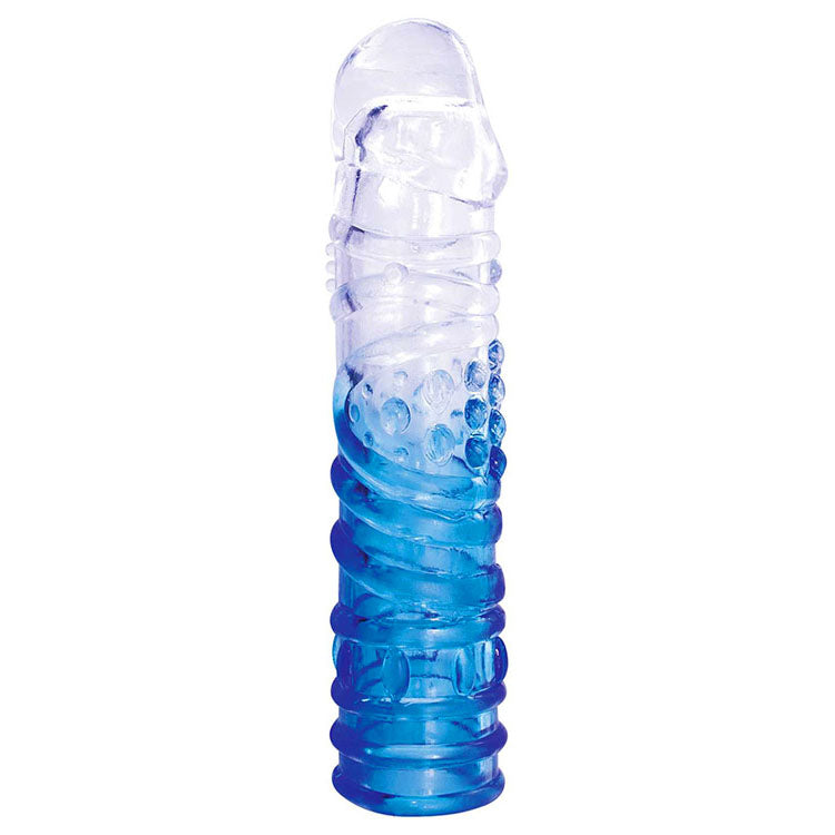Adam & Eve SAPPHIRE Sleeve Set - Blue Clear Penis Sleeve Set - Set of 4