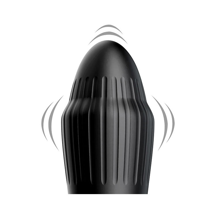 Adam & Eve THE GREAT EXPANDER - Black 14 cm USB Rechargeable Thrusting & Expanding Prostate Massager with Wireless Remote