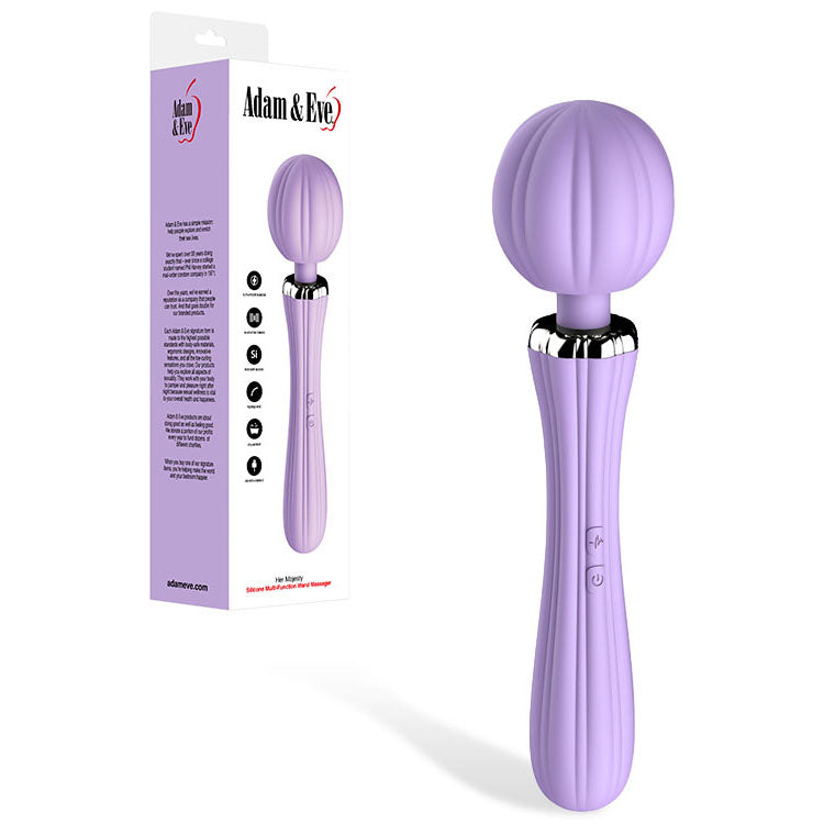 Adam & Eve HER MAJESTY - Purple 29 cm USB Rechargeable Vibrating Massager Wand