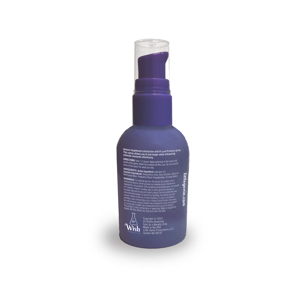 B-LUVD Prolong Spray - Male Desensitising Spray - 59 ml Bottle