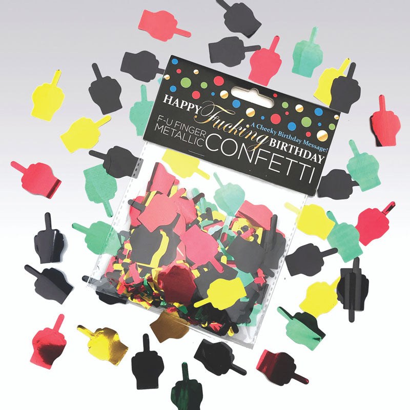 Happy Fucking Birthday Finger Confetti - Party Decoration
