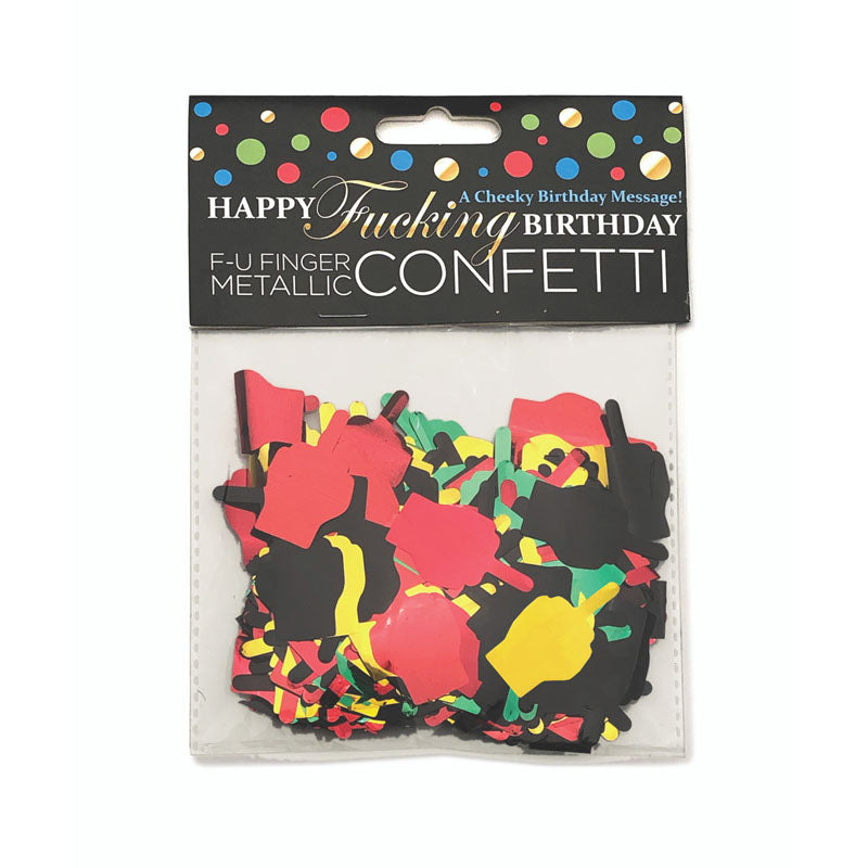 Happy Fucking Birthday Finger Confetti - Party Decoration