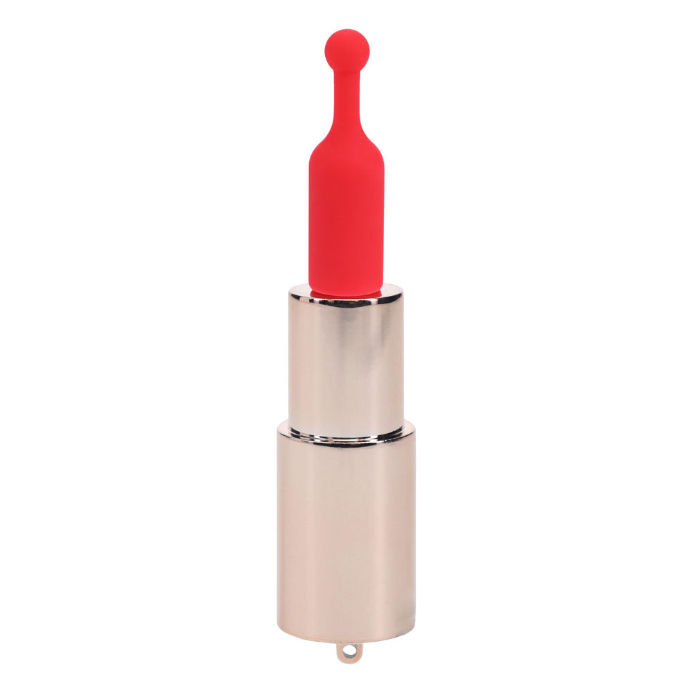 LOVELINE Sparkle - Red 8.3 cm USB Rechargeable Lipstick Vibrator