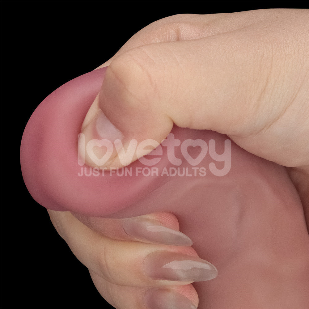 Dual Density Power Cock - 9 Inch Flesh - Flesh 23 cm USB Rechargeable Vibrating Dildo