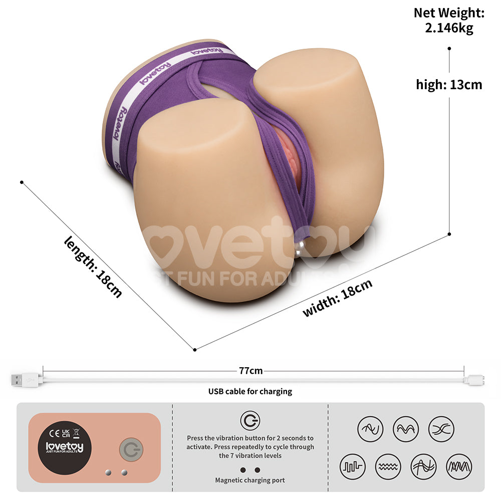 Streetgirls Dual Motor Sensation Pulse - Flesh USB Rechargeable Vibrating Masturbator