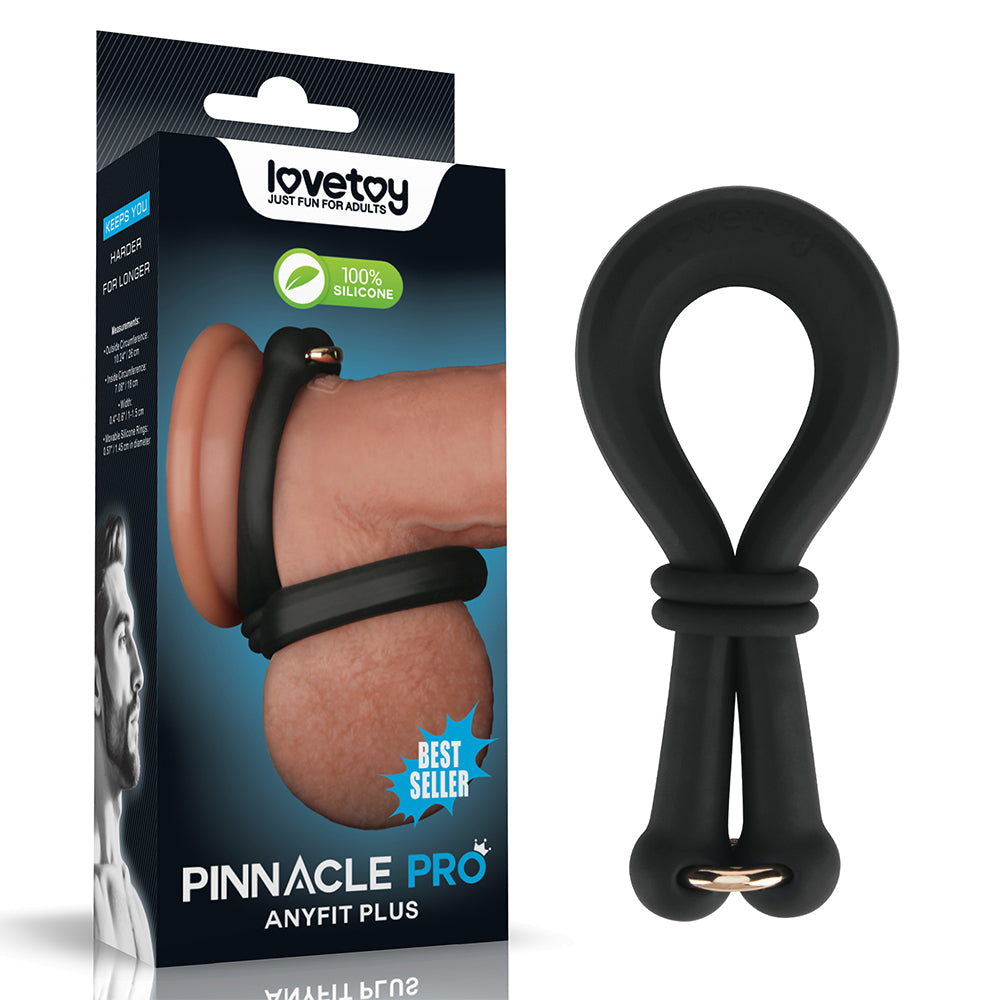 Pinnacle Pro Anyfit Plus Stretcher - Black Adjustable Cock Ring