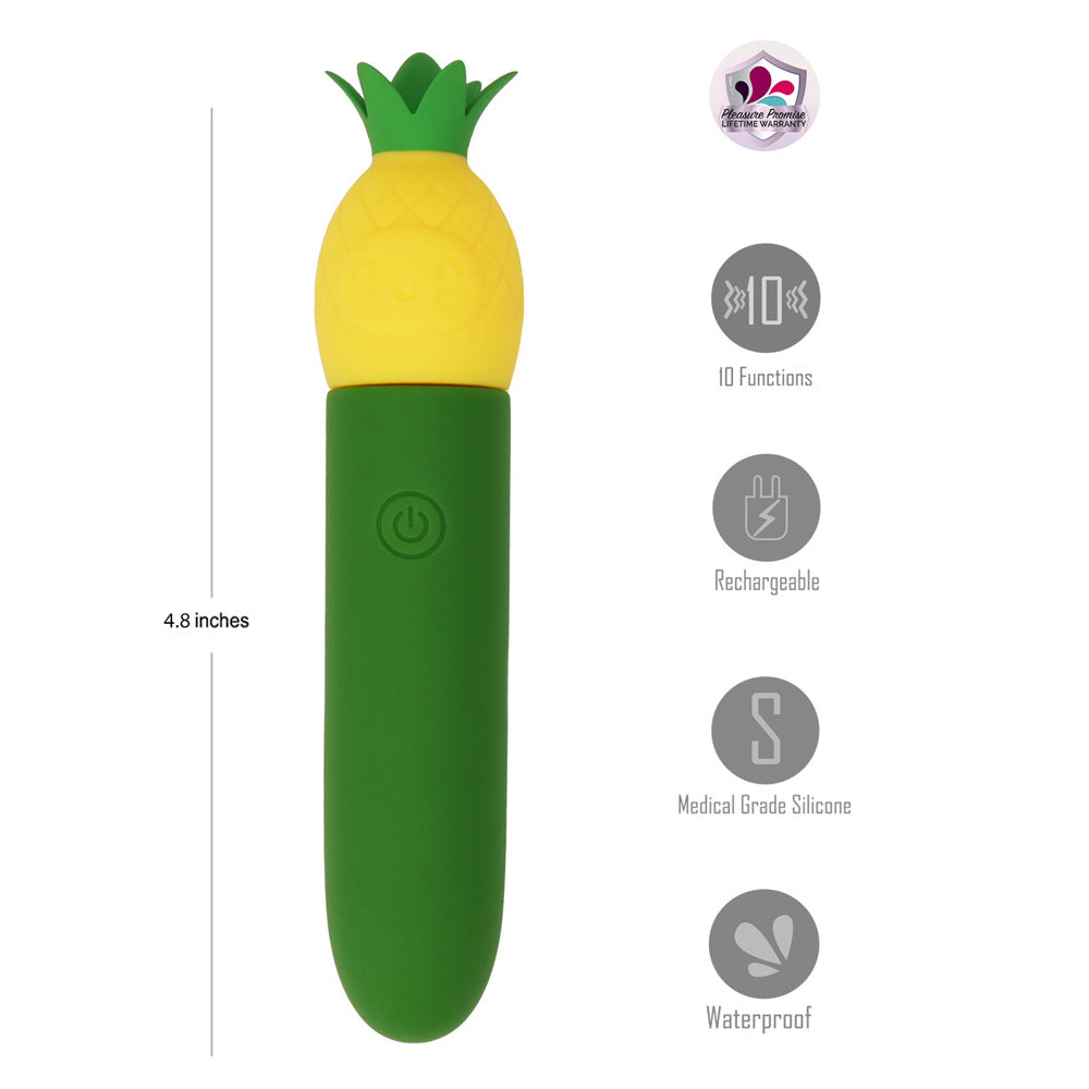 Maia PINA - Green/Yellow 11.1 cm USB Rechargeable Bullet