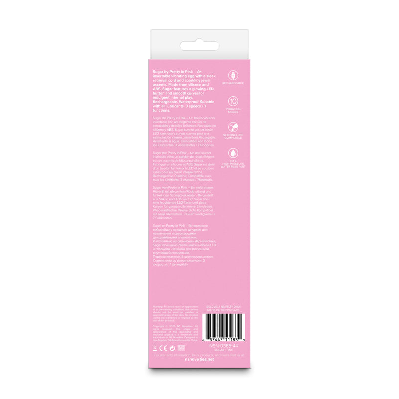 Pretty in Pink Sugar - Pink - Pink 21 cm USB Rechargeable Flexible Vibrator