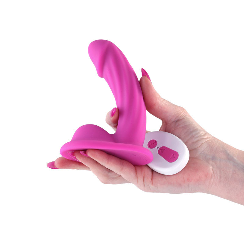 Colours Curve - Vibrating 5'' Dildo - Pink - Pink 12.6 cm USB Rechargeable Vibrating Dildo with Wireless Remote