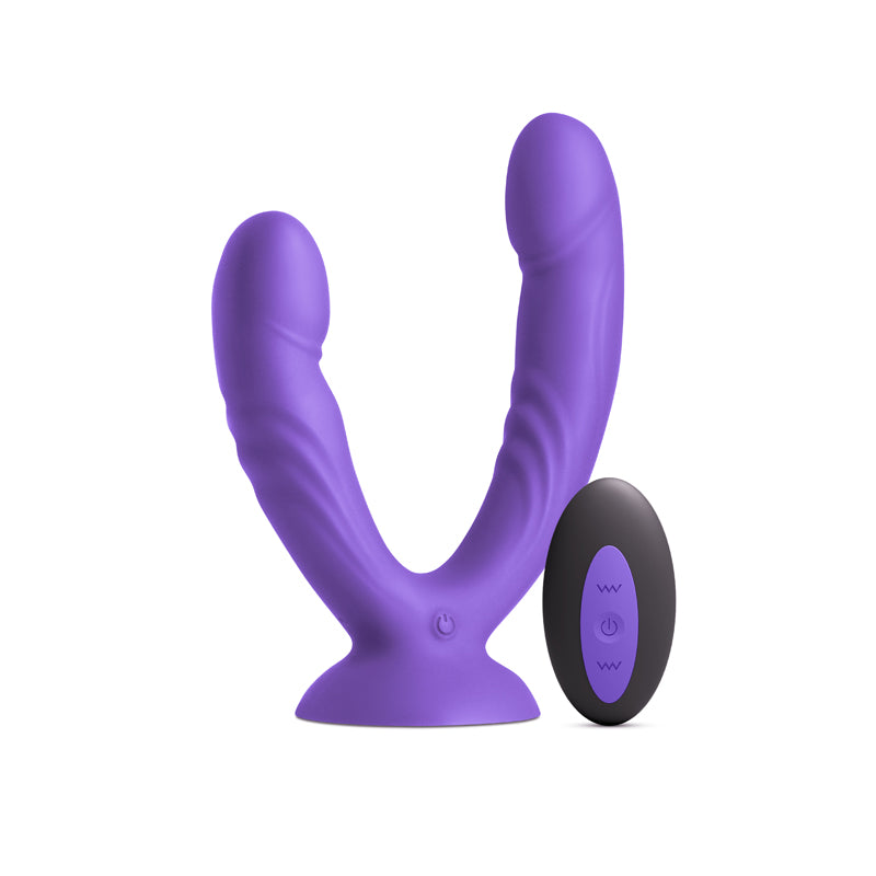 INYA Duet - Purple - Purple USB Rechargeable Vibrating Double Dildo with Wireless Remote