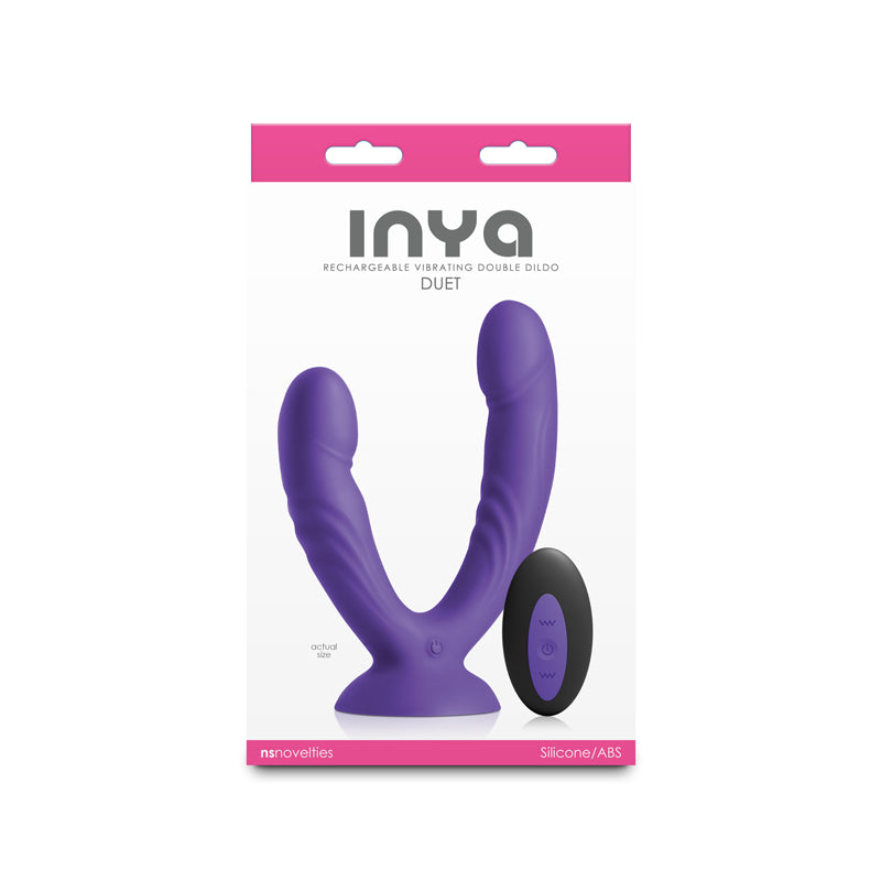 INYA Duet - Purple - Purple USB Rechargeable Vibrating Double Dildo with Wireless Remote