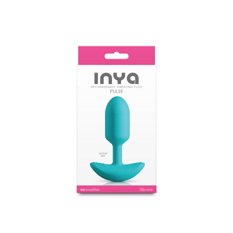 INYA Pulse - Teal - Teal 11 cm USB Rechargeable Vibrating Butt Plug