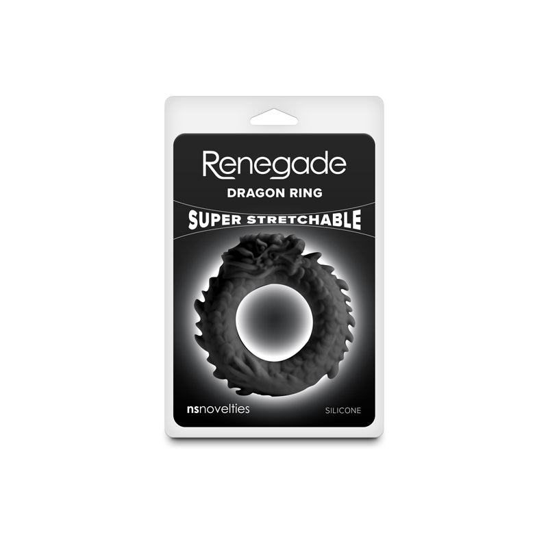 Renegade Dragon Ring - Black - Black Cock Ring