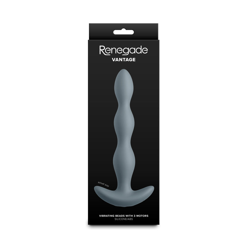 Renegade Vantage - Grey - Grey 20.6 cm USB Rechargeable Vibrating Anal Beads