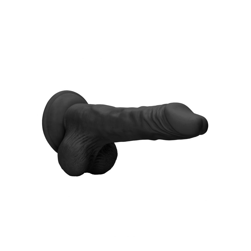 REALROCK 10'' Realistic Dong with Balls - Black - Black 25.4 cm Dong